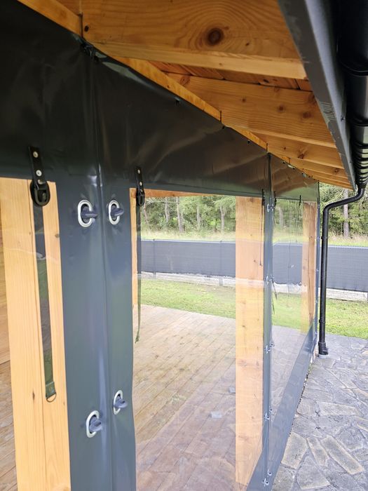 Plandeka na altanke, plandeki do altanki osłona tarasowa okna PVC