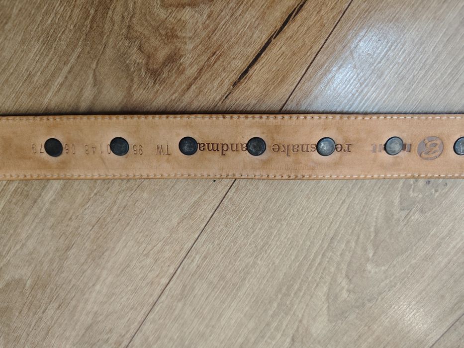 B.Belt Pasek z prawdziwej skóry węża - 95