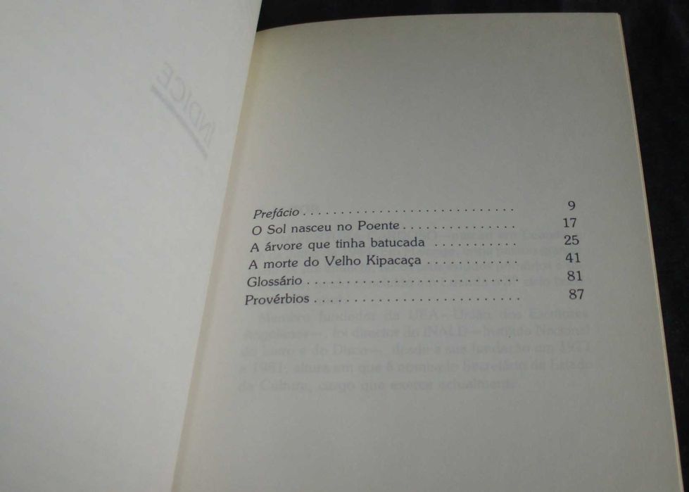 Livro A Morte do Velho Kipacaça Boaventura Cardoso