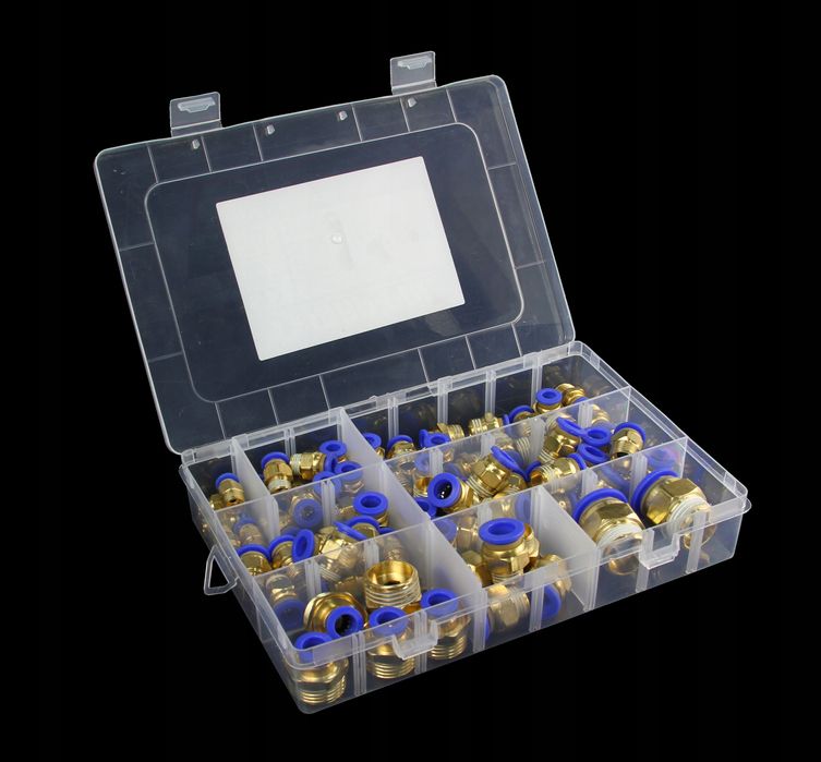 Złączka Wtykowa Złącze Pneumatyczne Proste Gw 1/4 1/2 1/8 Zestaw Wąż