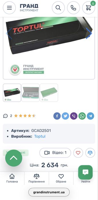 Набір інструменту Toptul