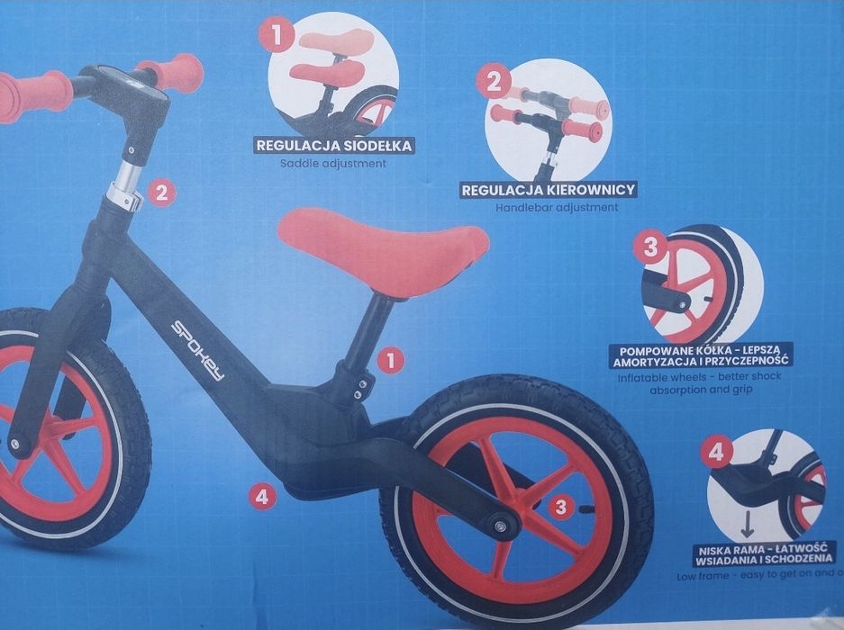 Rowerek dziecięcy biegówki nowe  koła 12".
