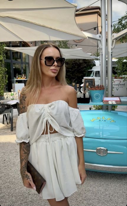 Bialy komplet nowy rozmiar uni pl produkcja festiwal