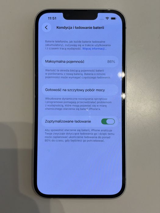 Iphone 13 128GB Biały - stan idealny