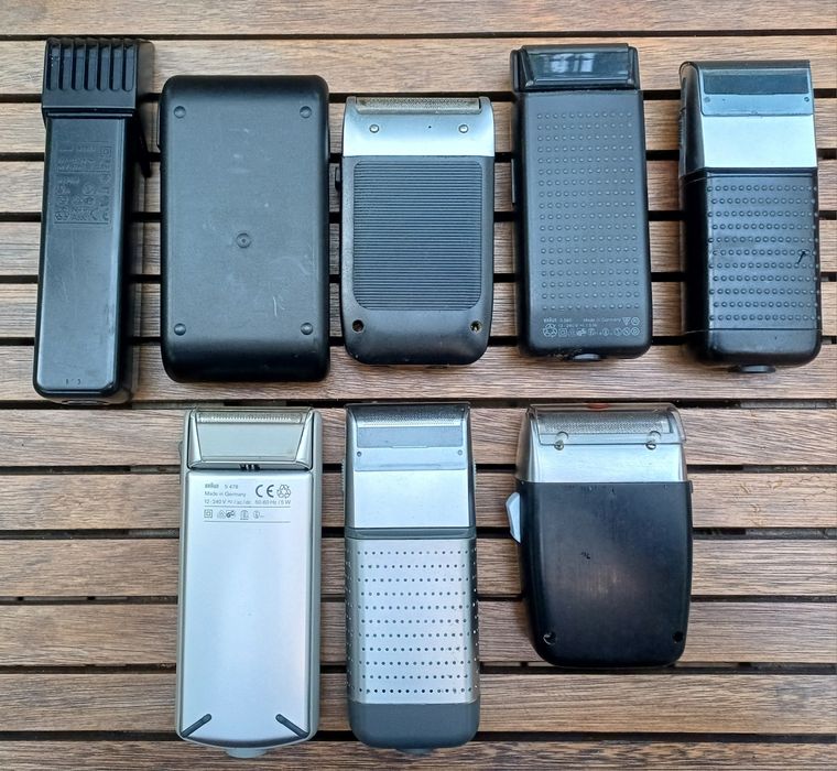 coleção de máquinas barbear Brown