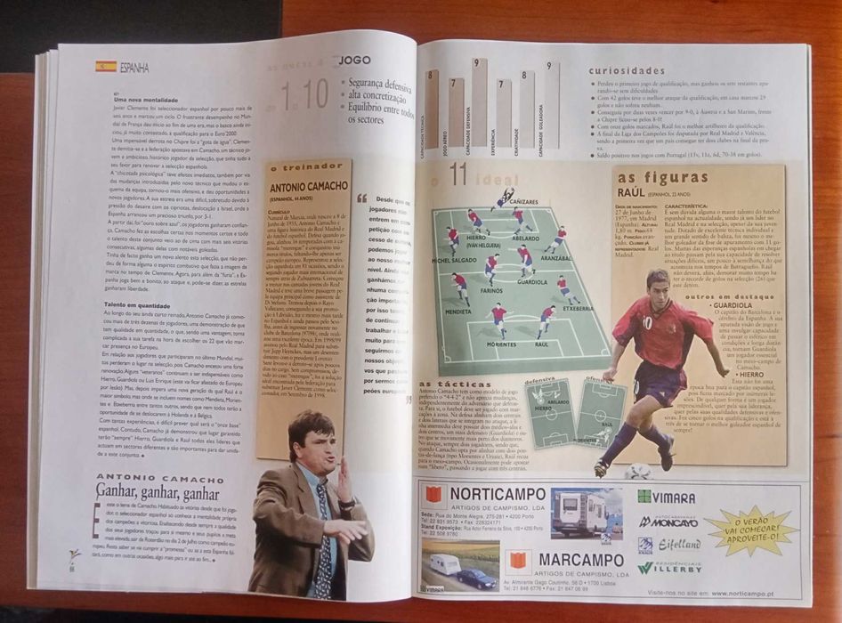 Revista do jornal o jogo de apresentação do europeu de futebol 2000