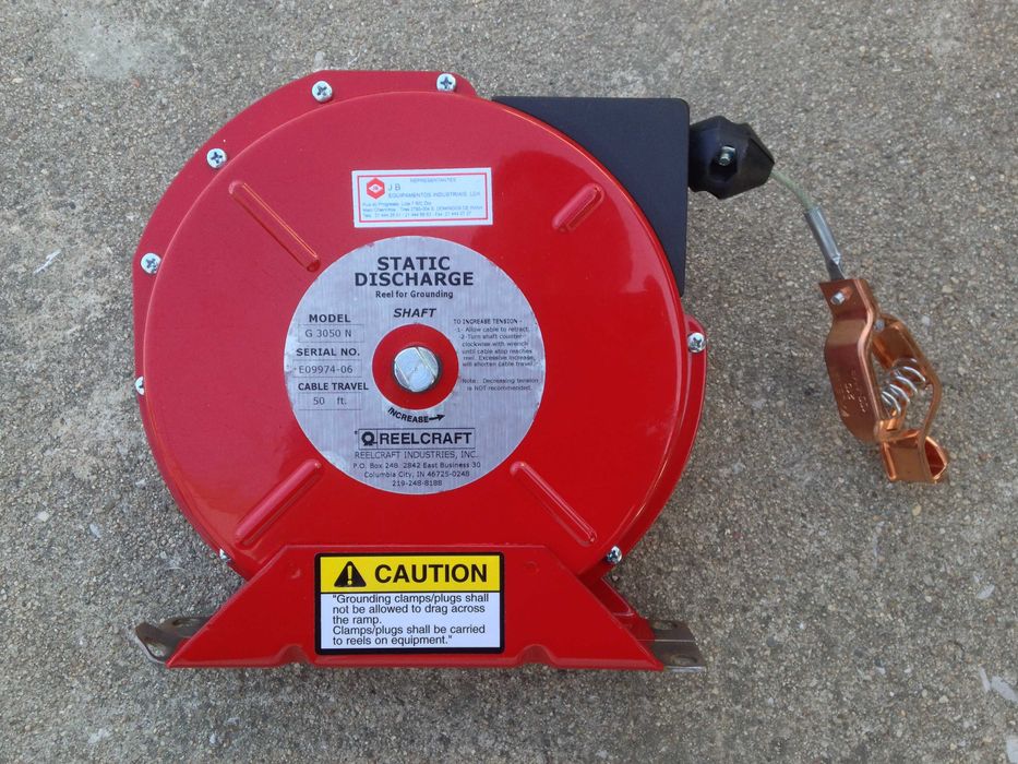 Enrolador / Carretel de Descarga Electroestática (Ligação á Terra)