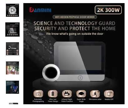 Wifi Видеоглазок + монитор 4,3" дюйма,, подключение через Tuya