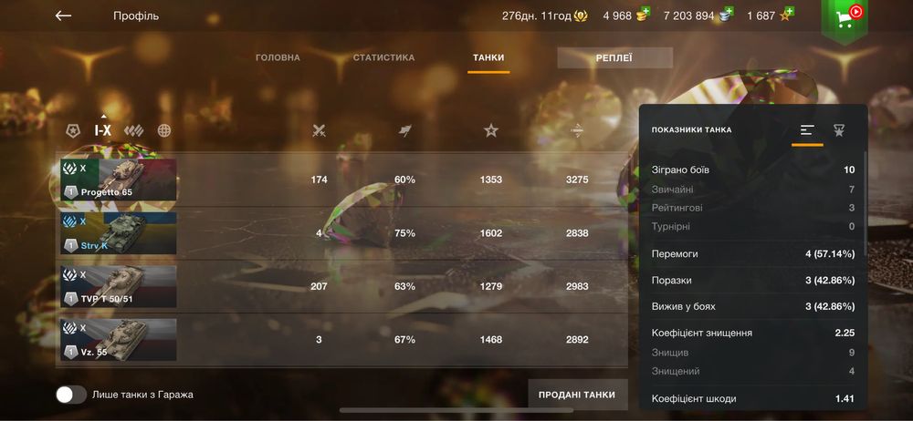 Wot blitz / wot 67% побед