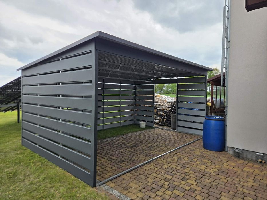 Nowoczesna wiata samochodowa. NA WYMIAR. Carport klasy premium. Producent