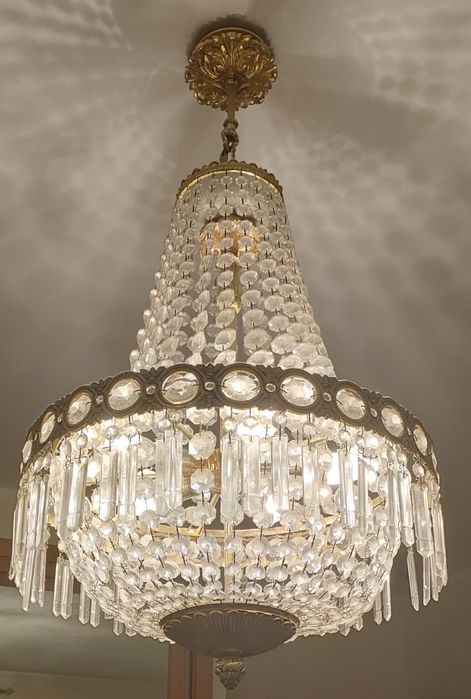 Candeeiro de tecto em cristal