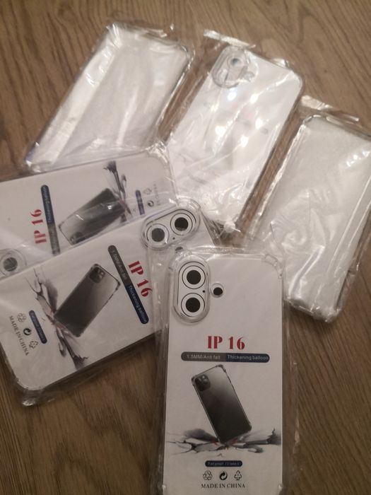 OKAZJA! 6x nowe etui IPhone 16. + 1x szkło hartowane. GRATIS wysyłka!