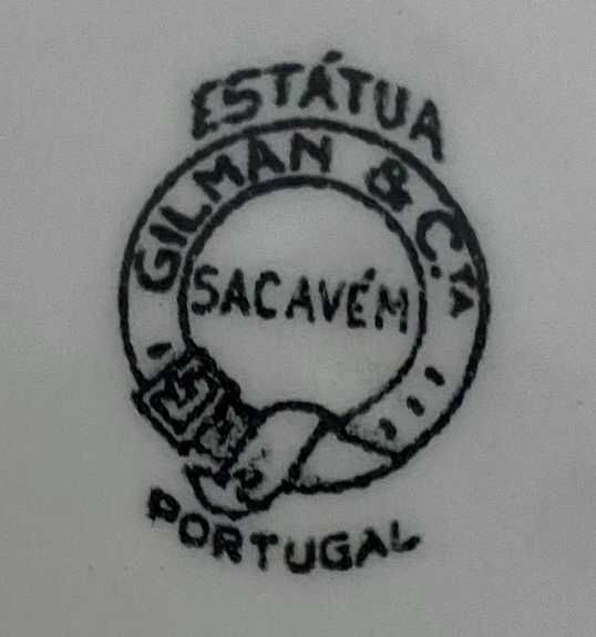 Lote 12 Pratos Sobremesa Sacavém "Estátua" – Novos (Kit 2)