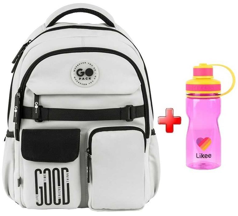 Рюкзак для школи GoPack GO26-183M-2 подарунок пляшка для води Kite