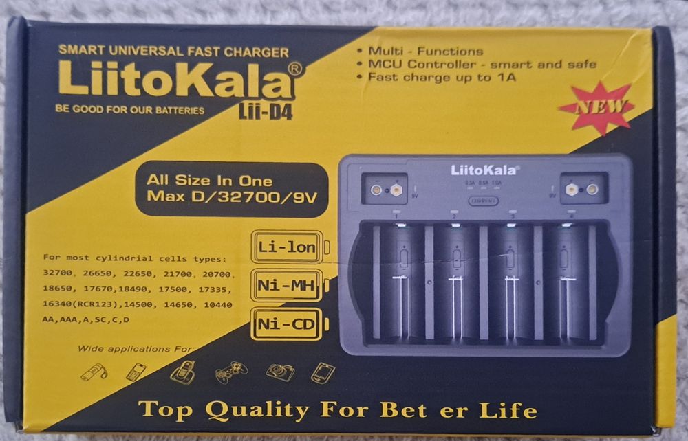 Carregador de baterias LiitoKala Lii-D4