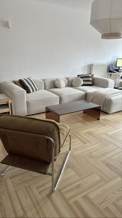 Stolik kawowy ze szkla hartowanego karmelowy SKLUM nowy