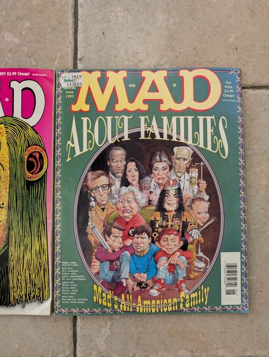 MAD revista humorística americana 3 exemplares de 1992 e 1997
