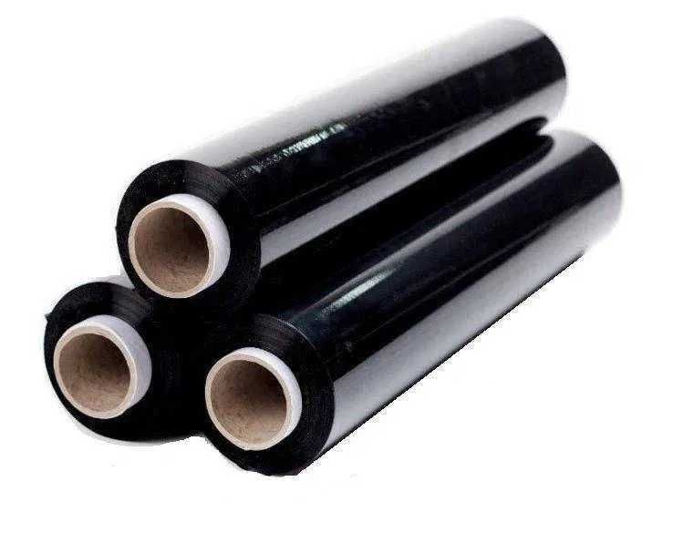 Czarna folia STRETCH 8.1 kg netto - 9 kg brutto STRECZ pakiet 3 rolk