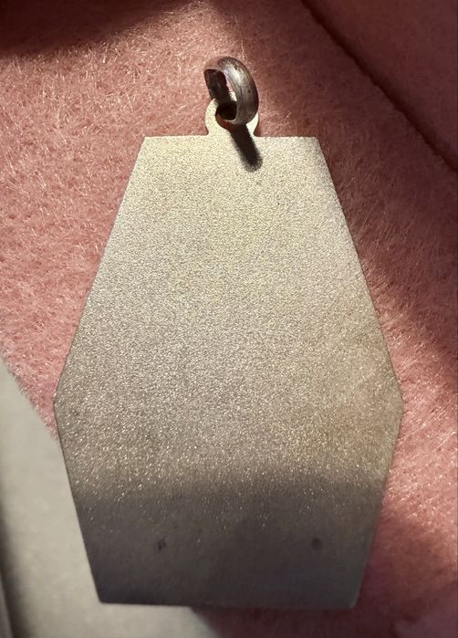 Medalha de prata para gravaçao para fio.