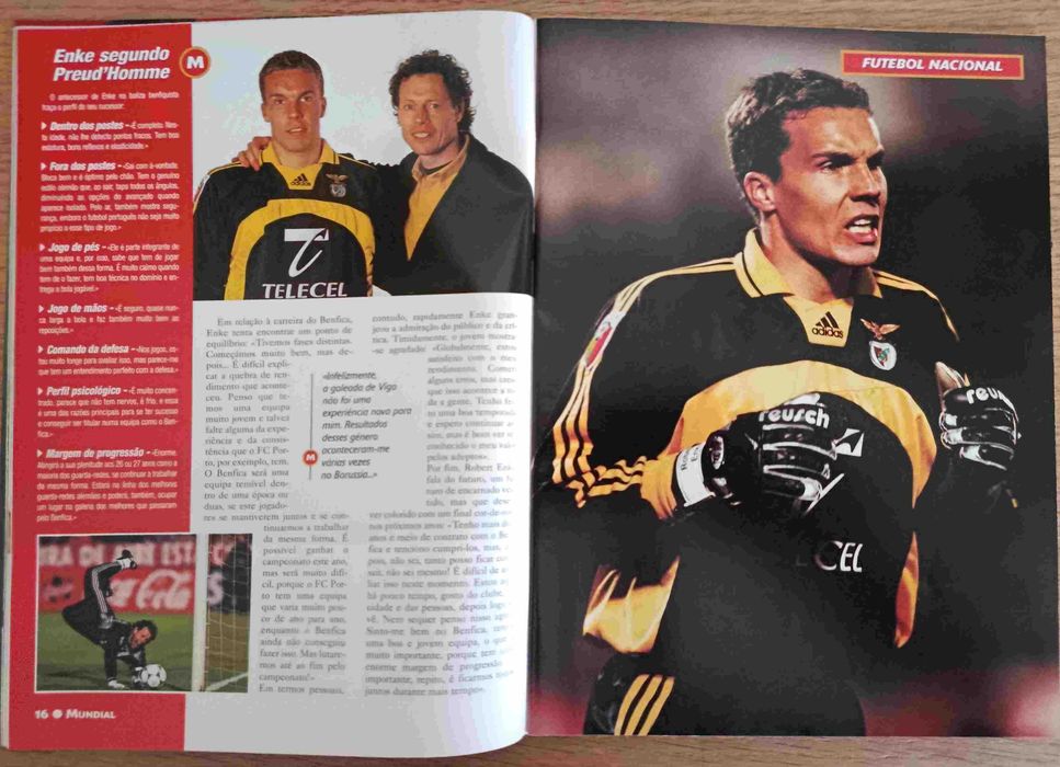 Benfica - Preud Homme e Enke - Revista Mundial de fevereiro 2000