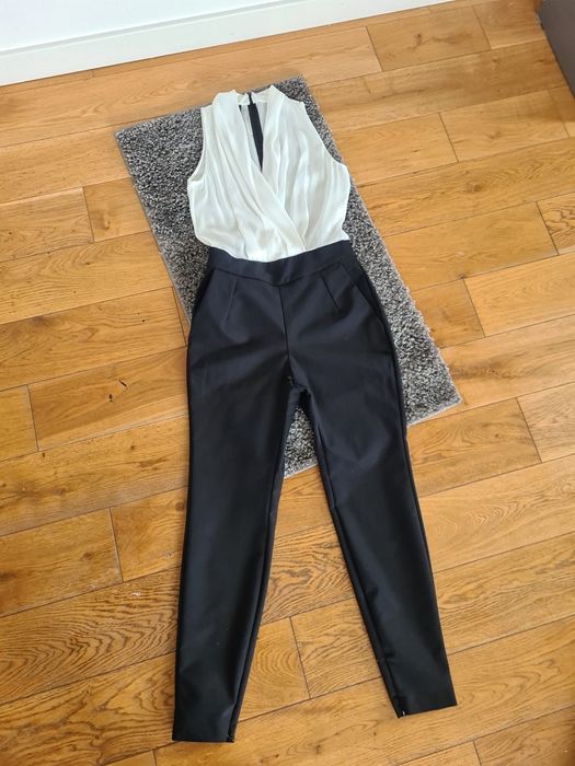 Mango S 26 elegancki kombinezon cygaretki na wesele komunię