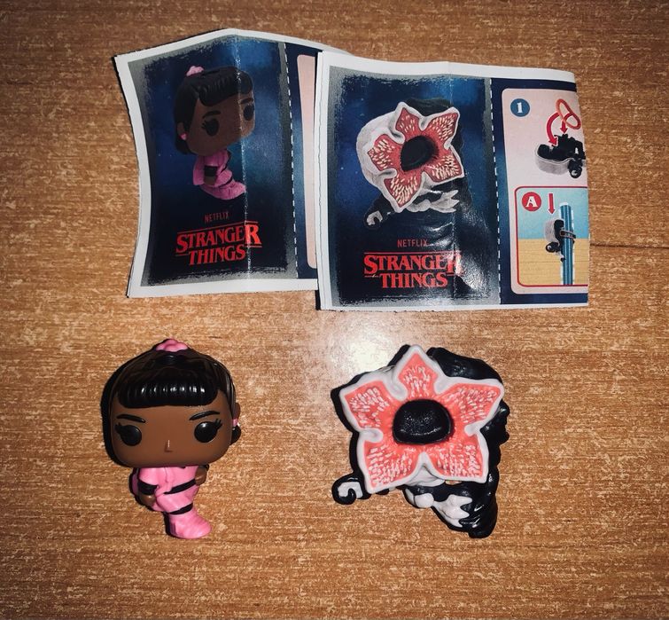 Фігурки осд:Еріка, Демогорон, кіндер джой, дивні дива, фанко поп.
