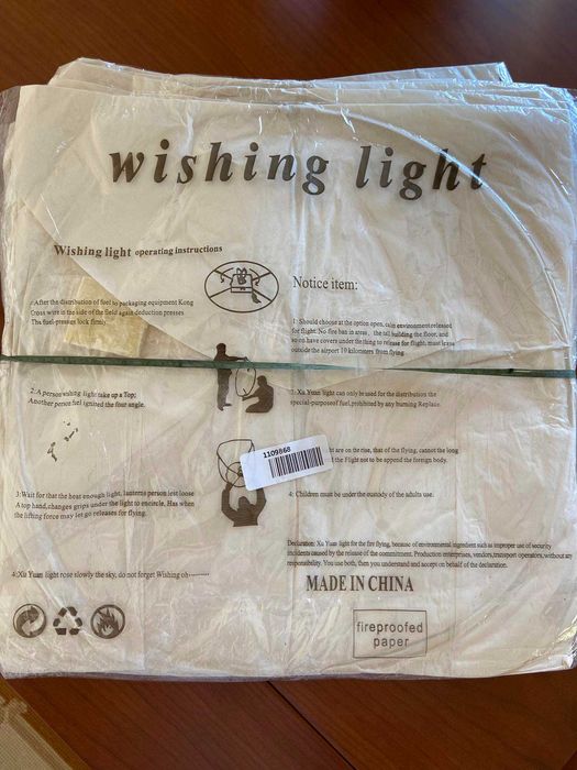Lanternas de papel wishing light