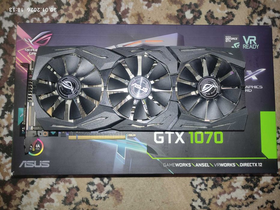 Відеокарта Asus PCI-Ex GeForce GTX 1070 ROG Strix 8GB GDDR5