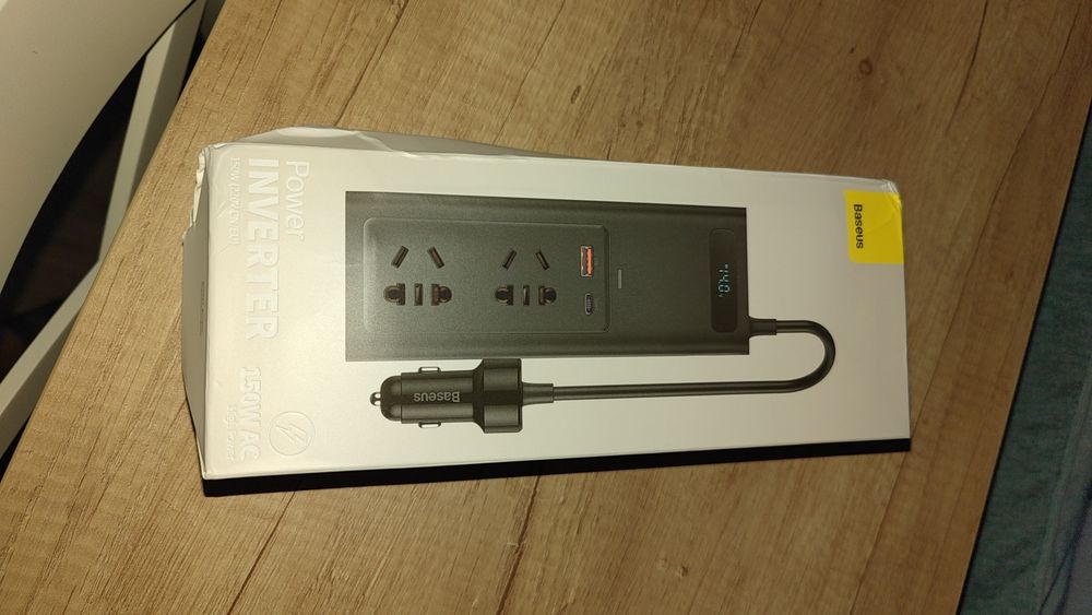 Автомобільний інвертор Baseus In-car Inverter 150W (220V CN/EU) Black