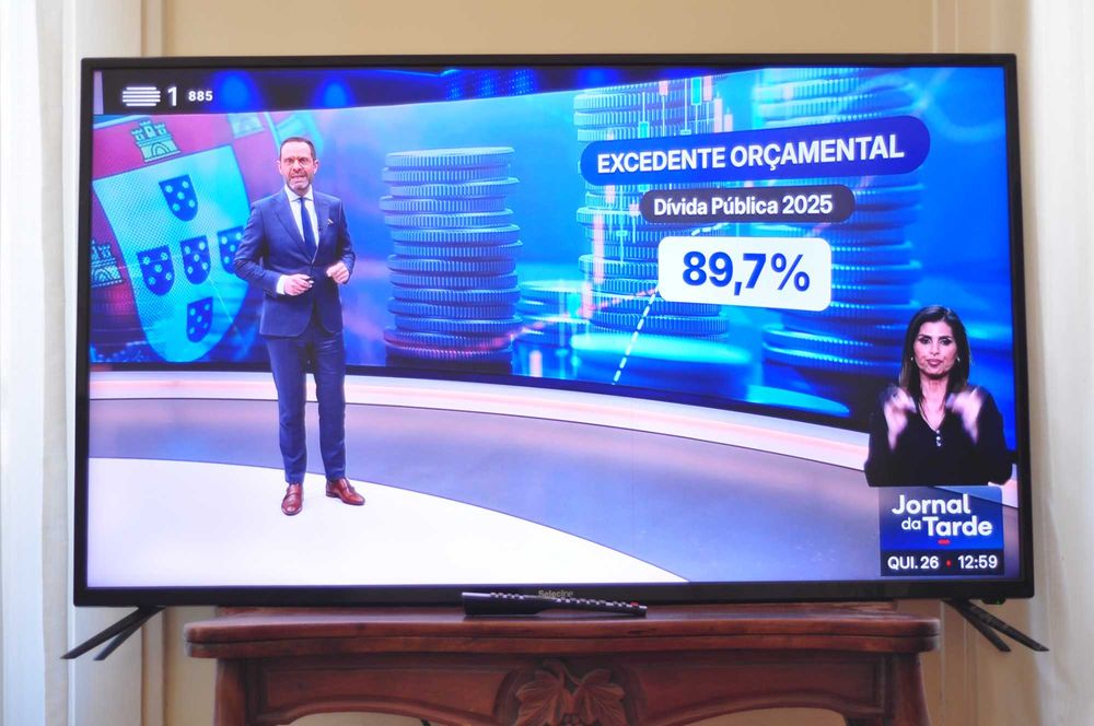 ** reservada** televisão LED 4K Ultra HD de 50 polegadas