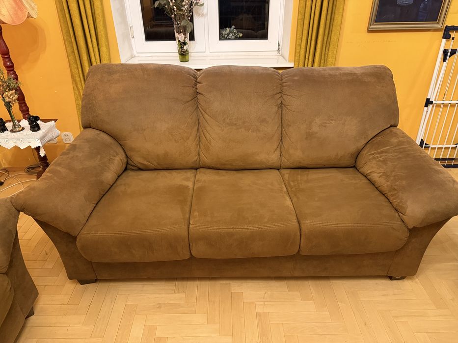 Komplet wypoczynkowy (sofa rozkladana + 3 fotele)