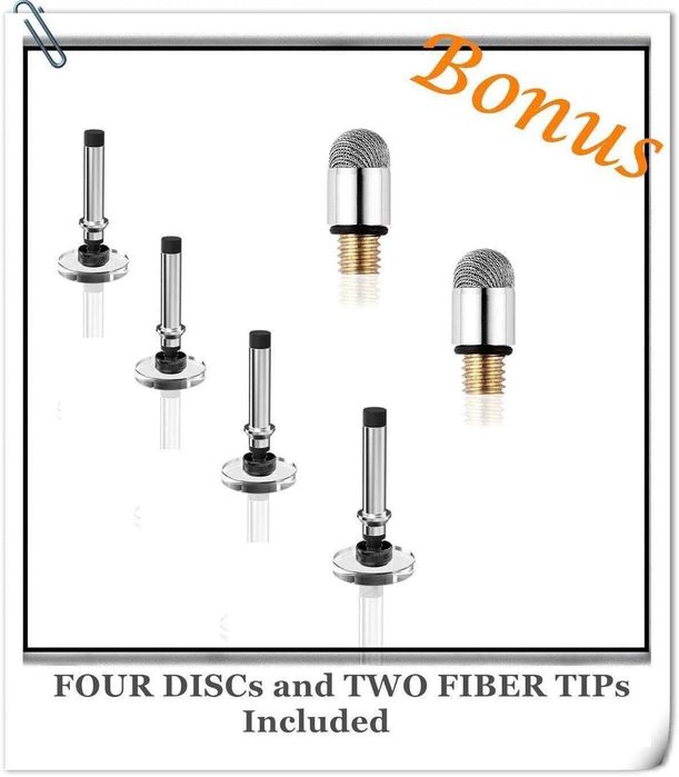 MEKO Uniwersalny Rysik 2sztuki do ekranów dotykowych czarny 6 końcówek