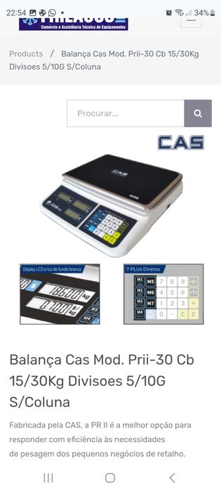 Balanca CAS até 30k digital