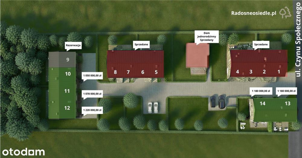 Segmenty i Bliźniaki z ogrodami przy lesie 102-108m² | Blisko PKP