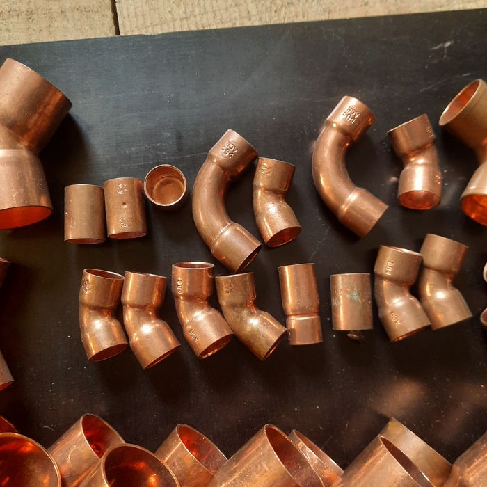 Сантехнічні Мідні коліна, перехідники,  трійники