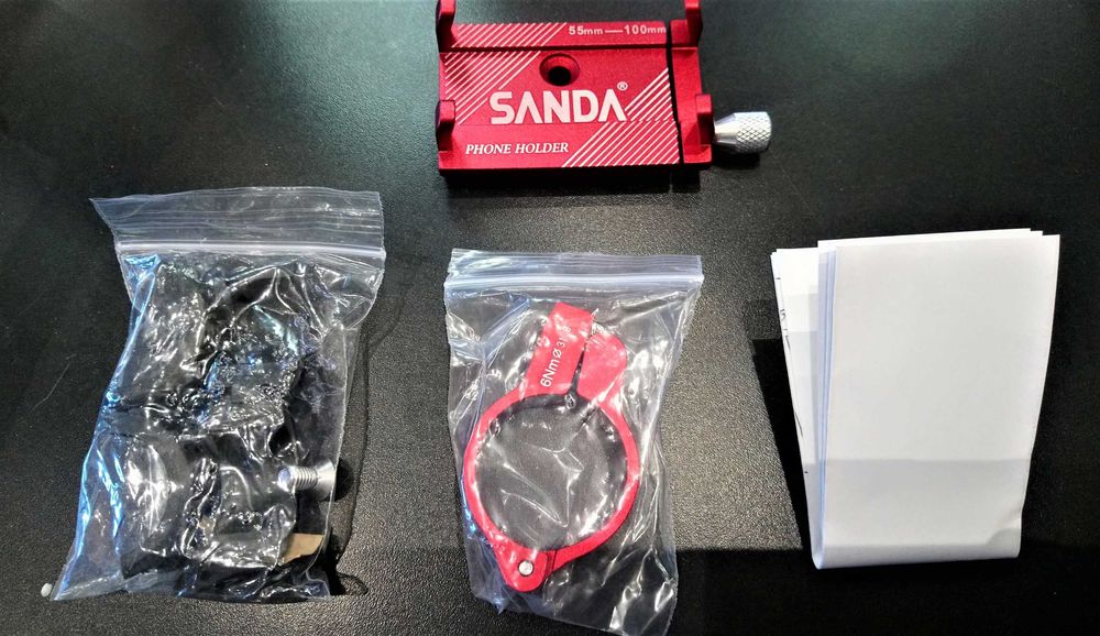 Suporte alumínio universal telemóvel smartphone bicicleta mota