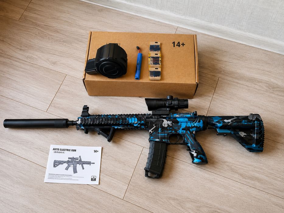 Дитячий крутий та надійник Австомат на орбизах M4A1, гель бластер на орбизах, детский автомат на подарок, автомат на орбізах