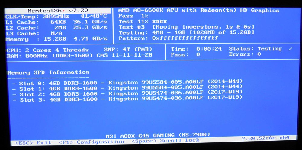 Socket FM2 MSI A88X-G45 GAMING + A8-6600K+4*4gb DDR3
