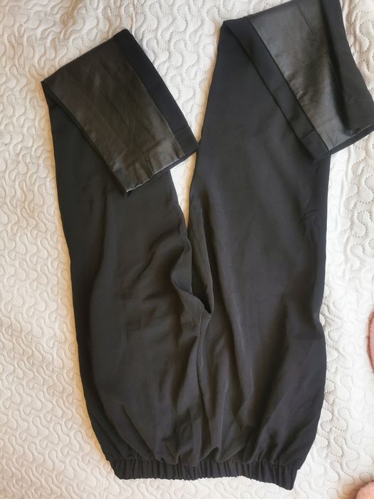 Tezenis spodnie skórkowo materiałowe legginsy kieszenie r. Xs/s