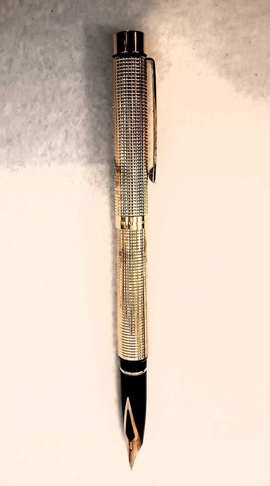 Conjunto Vintage Sheaffer Targa 1009 Ouro Caneta de Tinteiro Esferográfica