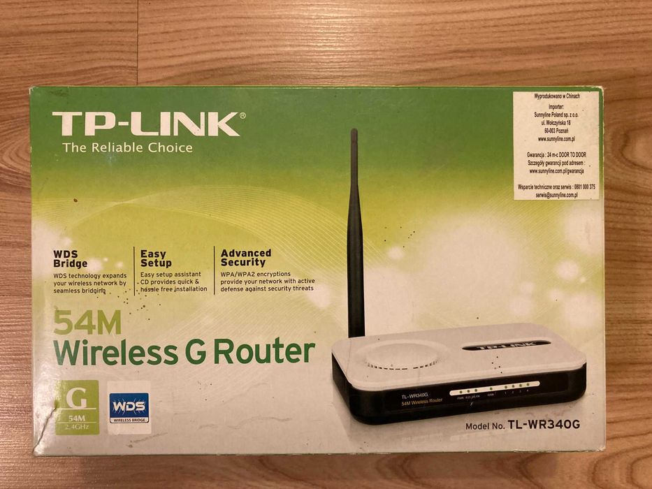Router TP-LINK model TL-WR340G w BARDZO DOBRYM stanie