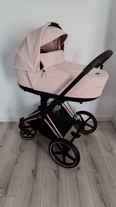 Cybex priam 4.0 wózek dla dziewczynki 4w1 peach pink