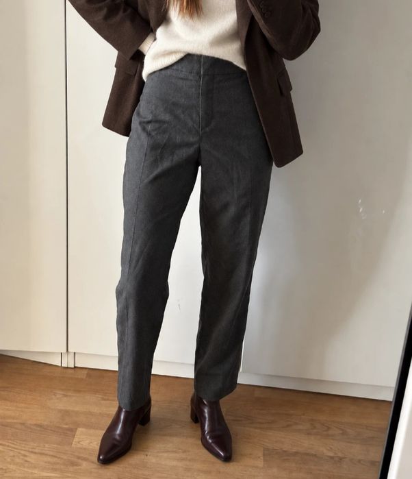 Eleganckie spodnie w kant z wełną Anna Montana L