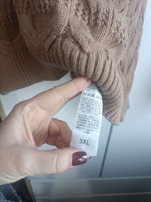 Brązowy jasny półgolf shein