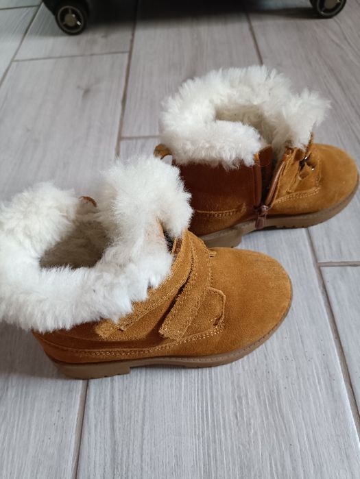 Ботинки натуральный замш, овчина, 26