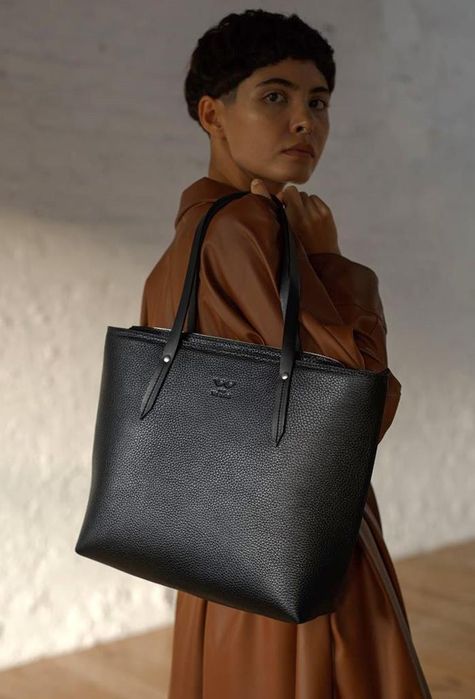 Женская сумка кожаная, кожаный шоппер Walker Mini черный