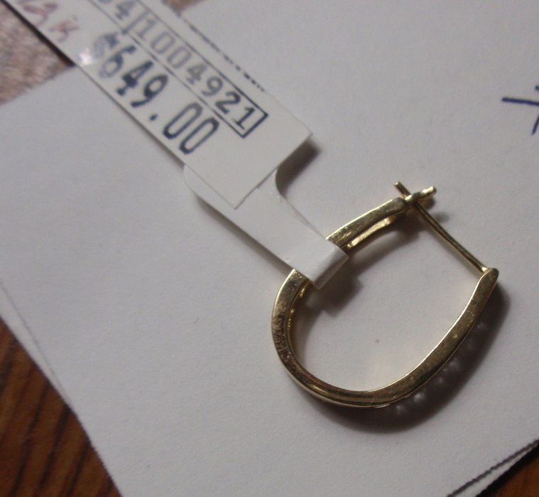 Серьги золото 14к с бриллиантами