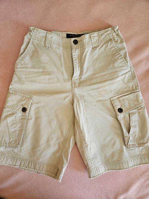 Krótkie spodenki i T-shirty GUESS i ABERCROMBIE z USA, rozm, 12-14 lat