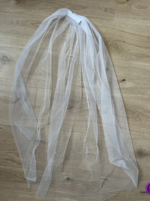 Welon ślubny biały 90cm