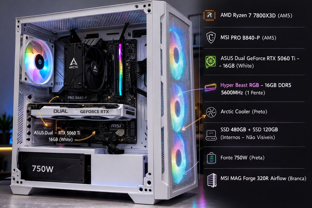 Pc gaming 5060 ti Ryzen 7
